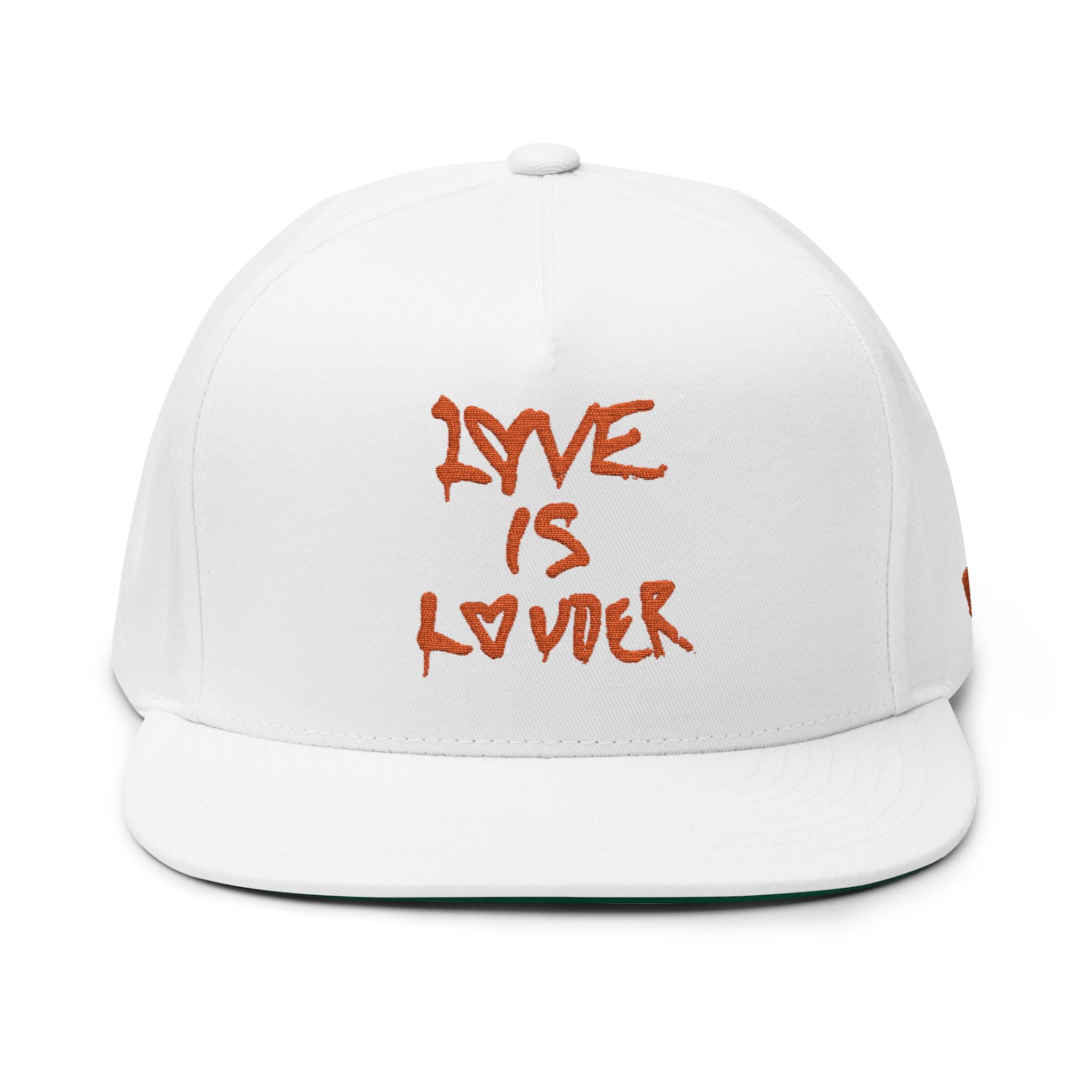 Love Is Louder Embroidered Flat Bill Cap